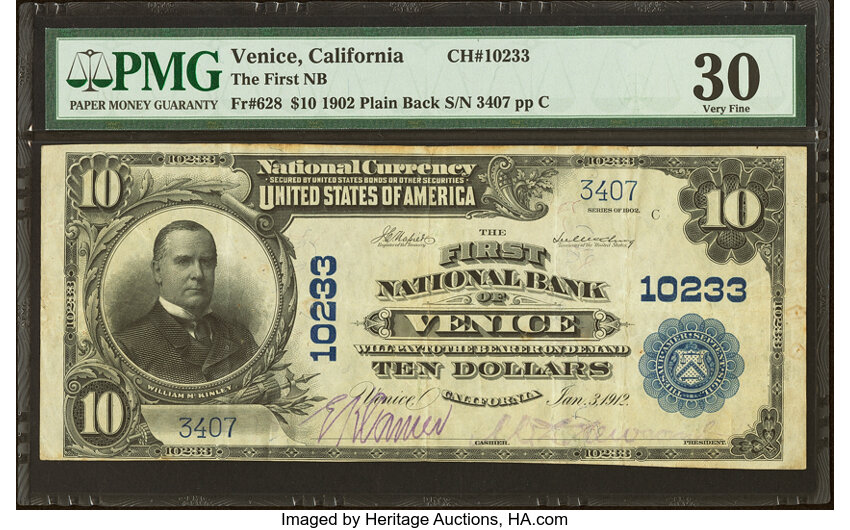 1902 $10  3rd Charter Period, 3rd Issue, Plain Back (Fr. 628) thumbnail 10