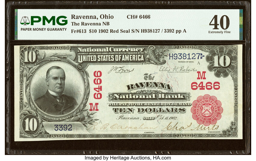 1902 $10  3rd Charter Period, 1st Issue, Red Seal (Fr. 613) thumbnail 3