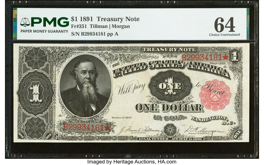 1891 $1  (Fr. 351) thumbnail 5