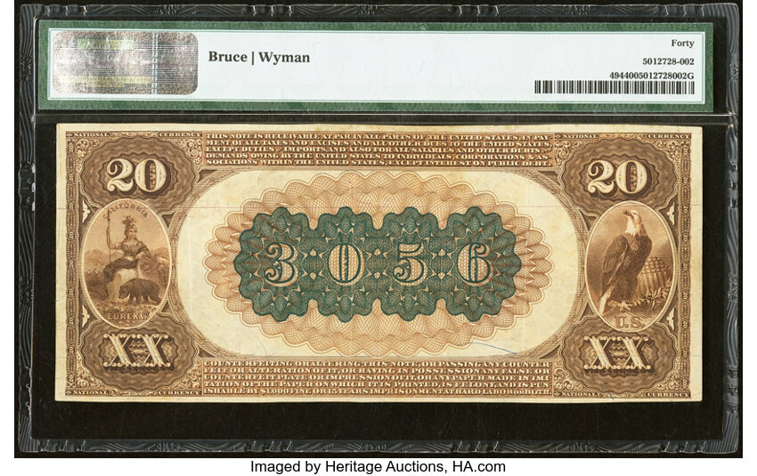 1882 $20  2nd Charter Period, 1st Issue, Brown Back (Fr. 494) thumbnail 19