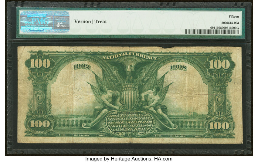 1902 $100  3rd Charter Period, 2nd Issue, Date Back (Fr. 691) thumbnail 9