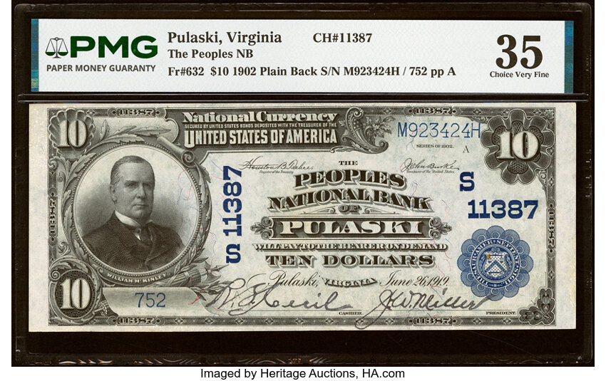 1902 $10  3rd Charter Period, 3rd Issue, Plain Back (Fr. 632) thumbnail 4