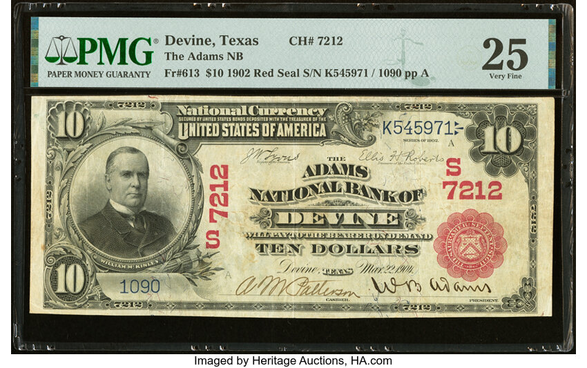 1902 $10  3rd Charter Period, 1st Issue, Red Seal (Fr. 613) thumbnail 18