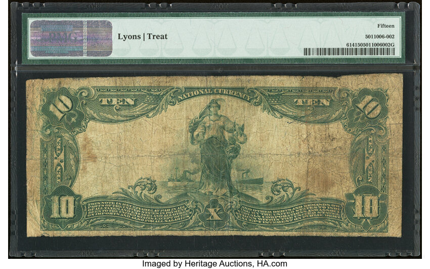 1902 $10  3rd Charter Period, 1st Issue, Red Seal (Fr. 614) thumbnail 13