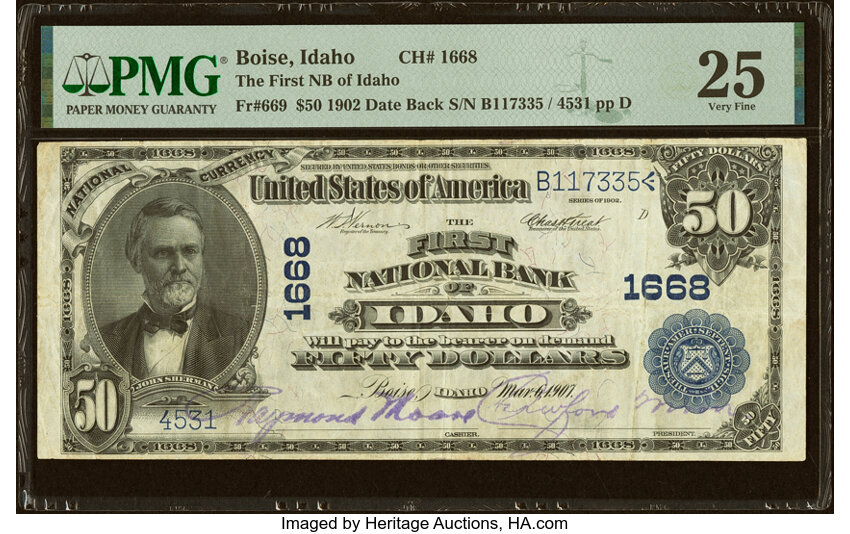 1902 $50  3rd Charter Period, 2nd Issue, Date Back (Fr. 669) thumbnail 2