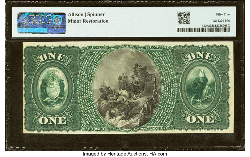Original $1  1st Charter Period, Seal With Rays (Fr. 382) thumbnail 17