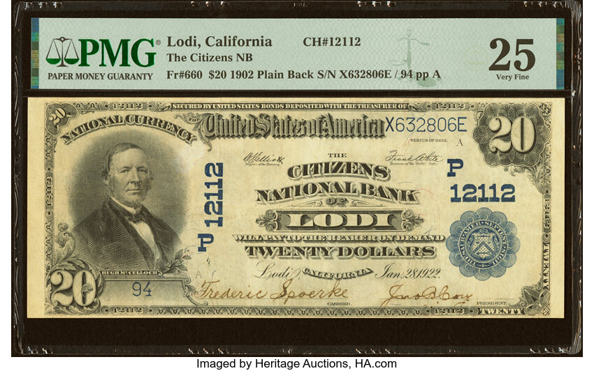1902 $20  3rd Charter Period, 3rd Issue, Plain Back (Fr. 660) thumbnail 2