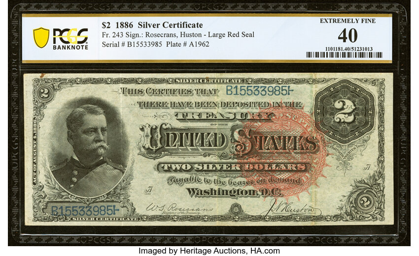 1886 $2  (Fr. 243) thumbnail 3