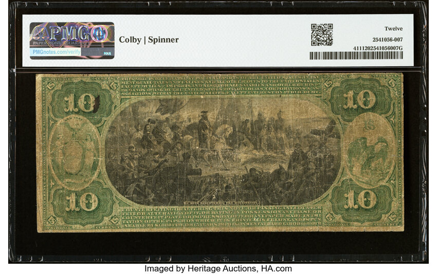 Original $10  1st Charter Period, Seal With Rays (Fr. 412) thumbnail 7