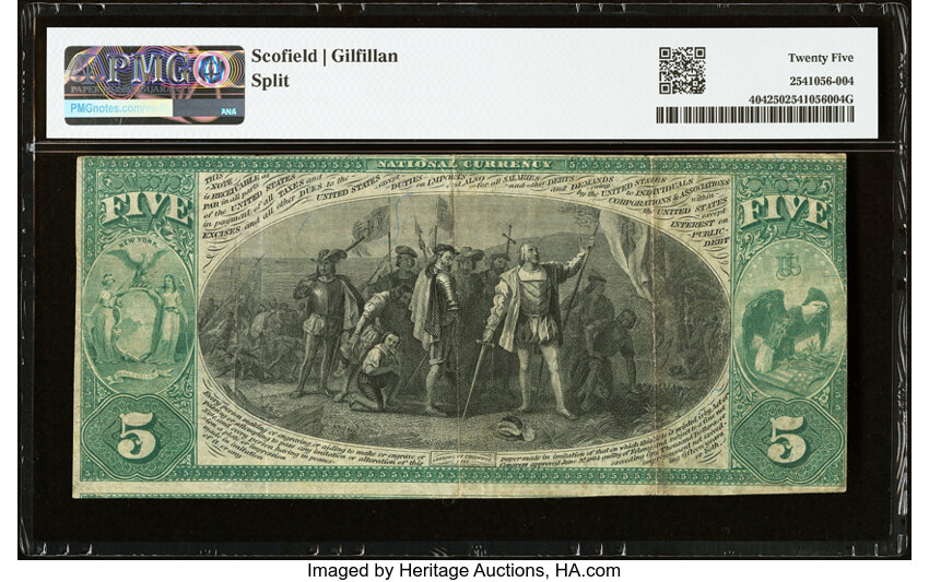 1875 $5  1st Charter Period, Scalloped Seal (Fr. 404) thumbnail 16