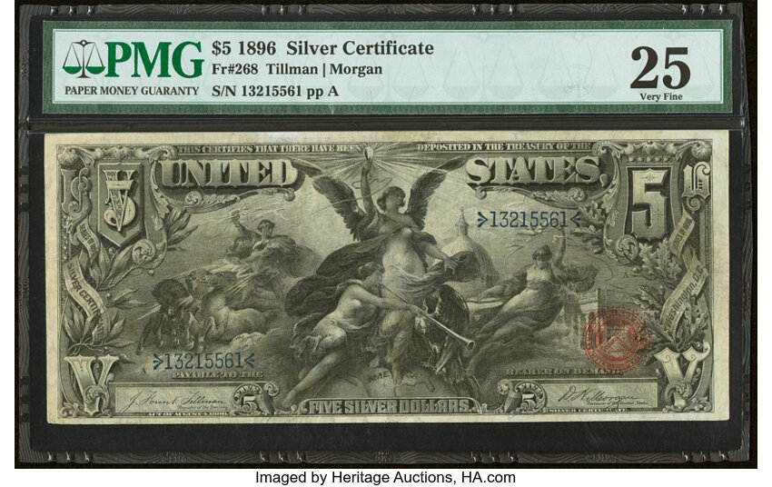 1896 $5  (Fr. 268) thumbnail 8