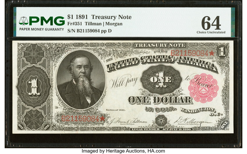 1891 $1  (Fr. 351) thumbnail 3