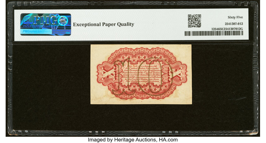  10c Head of George Washington (Fr. 1254) thumbnail 8