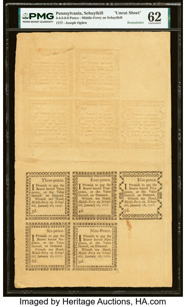 Aug 6, 1789 $3/90 Pennsylvania (Fr. PA274) thumbnail 4