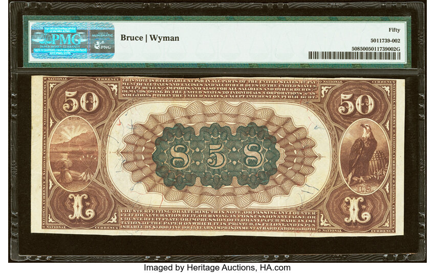 1882 $50  2nd Charter Period, 1st Issue, Brown Back (Fr. 508) thumbnail 6
