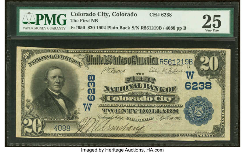 1902 $20  3rd Charter Period, 3rd Issue, Plain Back (Fr. 650) thumbnail 7