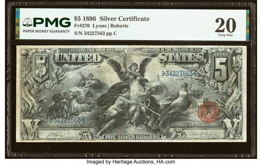 1896 $5  (Fr. 270) thumbnail 3