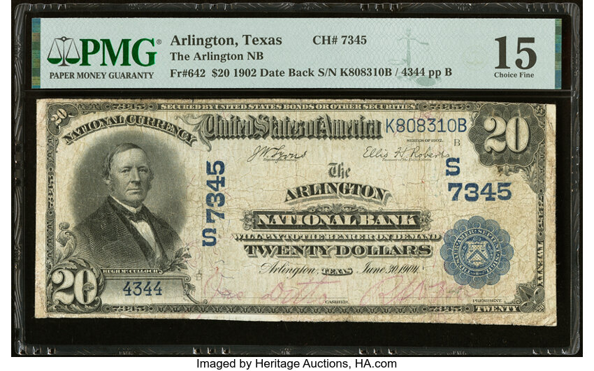 1902 $20  3rd Charter Period, 2nd Issue, Date Back (Fr. 642) thumbnail 4