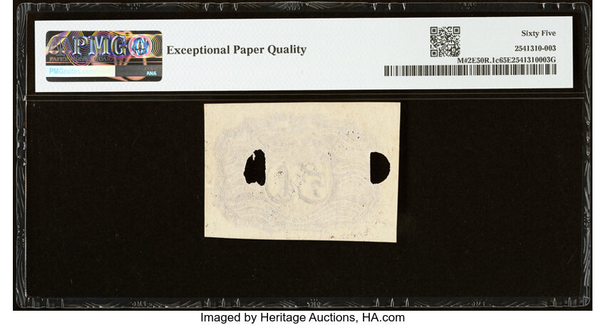  50c Head of George Washington in Bronze Oval Frame (Fr. 1317) thumbnail 10