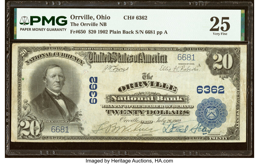 1902 $20  3rd Charter Period, 3rd Issue, Plain Back (Fr. 650) thumbnail 5