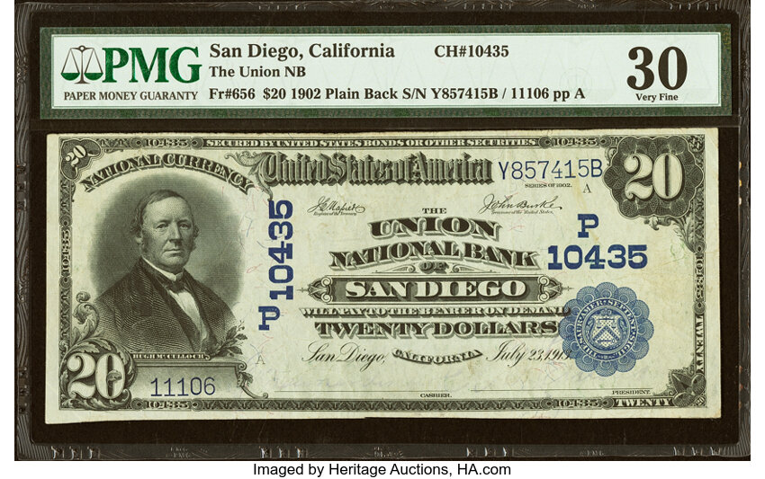 1902 $20  3rd Charter Period, 3rd Issue, Plain Back (Fr. 656) thumbnail 2