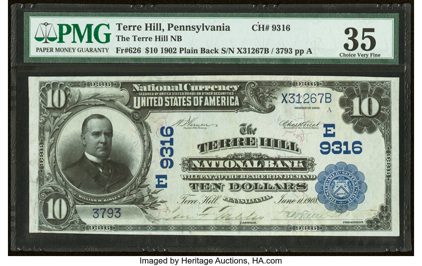 1902 $10  3rd Charter Period, 3rd Issue, Plain Back (Fr. 626) thumbnail 7