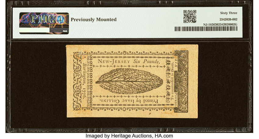 Mar 25, 1776 £6 New Jersey (Fr. NJ183) thumbnail 9