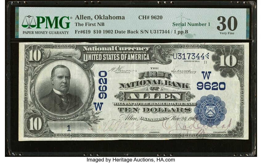 1902 $10  3rd Charter Period, 2nd Issue, Date Back (Fr. 619) thumbnail 6