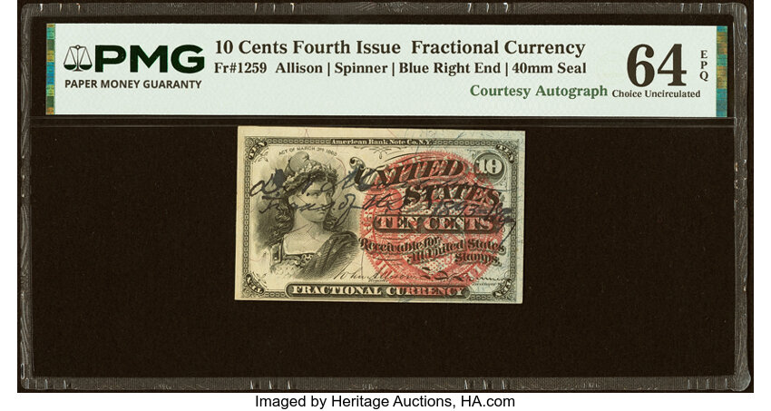  10c Bust of Liberty (Fr. 1259) thumbnail 2