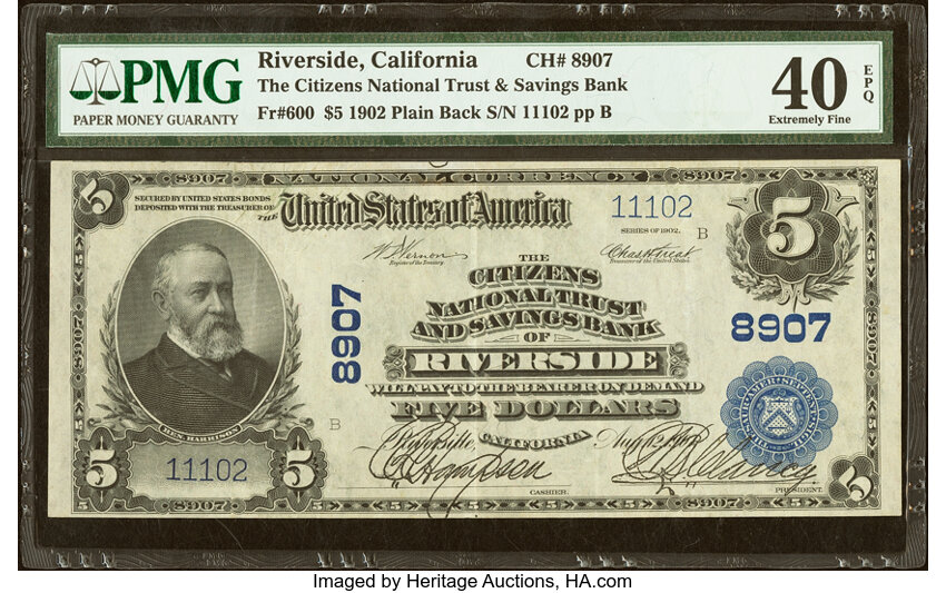 1902 $5  3rd Charter Period, 3rd Issue, Plain Back (Fr. 600) thumbnail 15