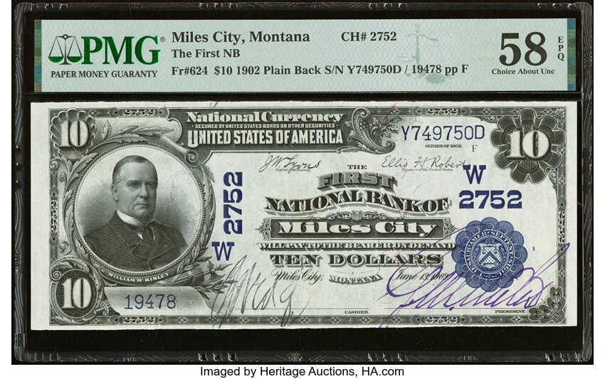 1902 $10  3rd Charter Period, 3rd Issue, Plain Back (Fr. 624) thumbnail 18
