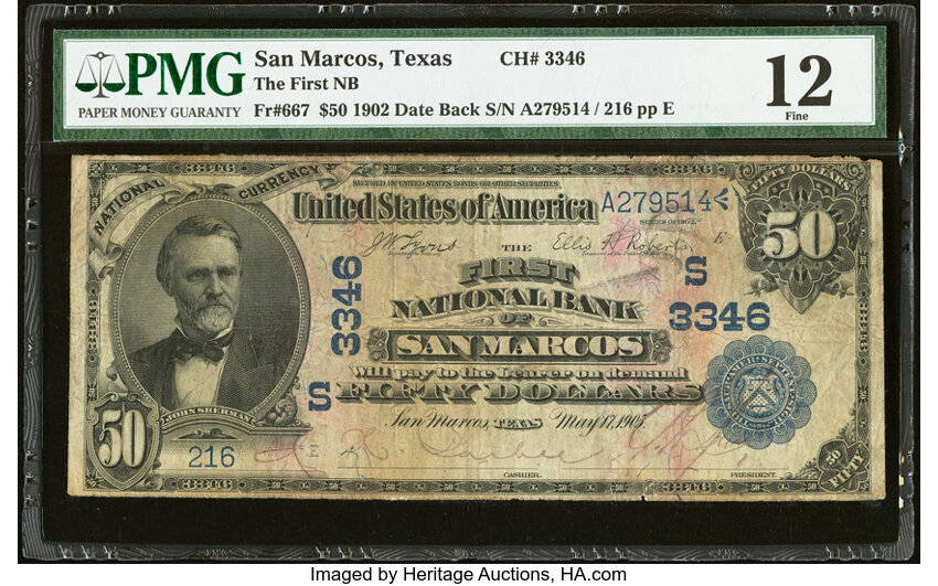 1902 $50  3rd Charter Period, 2nd Issue, Date Back (Fr. 667) thumbnail 4