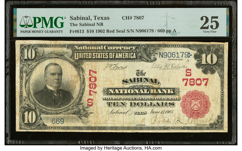 1902 $10  3rd Charter Period, 1st Issue, Red Seal (Fr. 613) thumbnail 19