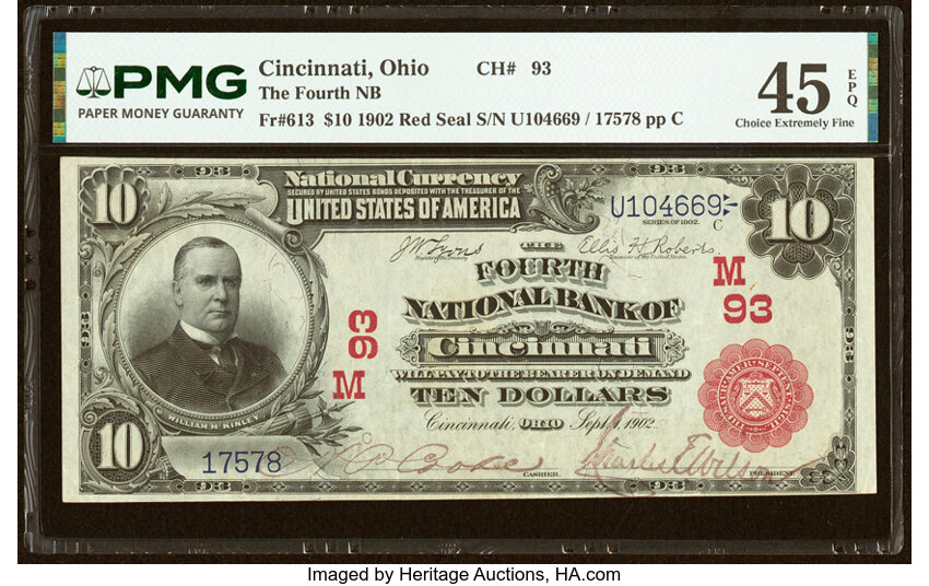 1902 $10  3rd Charter Period, 1st Issue, Red Seal (Fr. 613) thumbnail 11