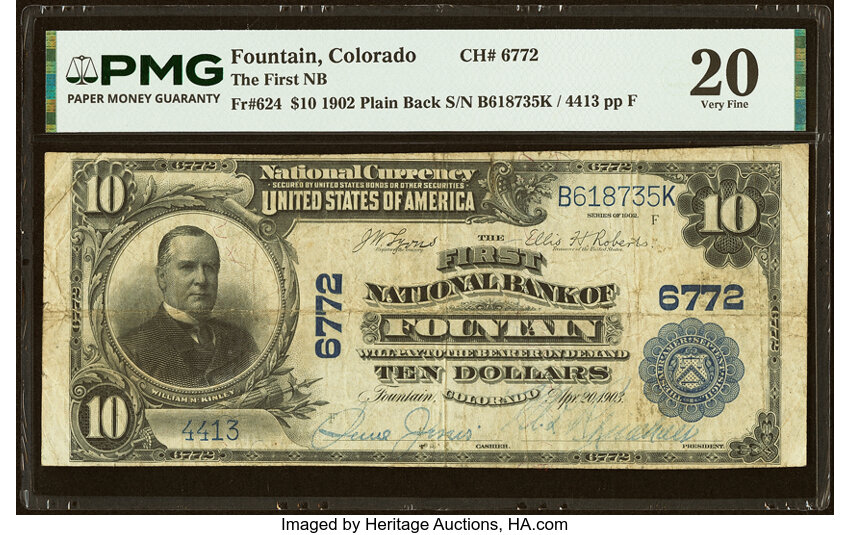 1902 $10  3rd Charter Period, 3rd Issue, Plain Back (Fr. 624) thumbnail 9