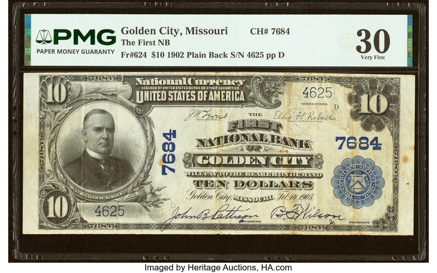 1902 $10  3rd Charter Period, 3rd Issue, Plain Back (Fr. 624) thumbnail 14