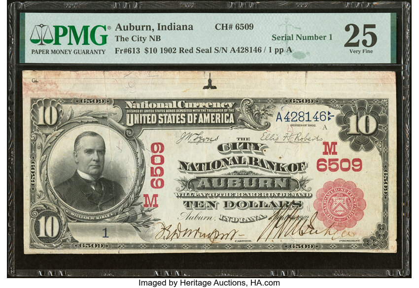 1902 $10  3rd Charter Period, 1st Issue, Red Seal (Fr. 613) thumbnail 12