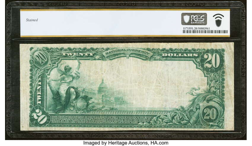 1902 $20  3rd Charter Period, 3rd Issue, Plain Back (Fr. 655) thumbnail 10
