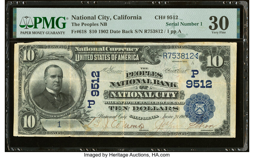 1902 $10  3rd Charter Period, 2nd Issue, Date Back (Fr. 618) thumbnail 12