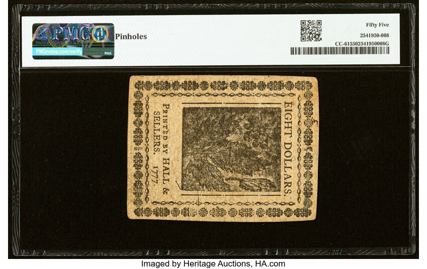Feb 26, 1777 $8  Continental Congress, Baltimore (Fr. CC61) thumbnail 8