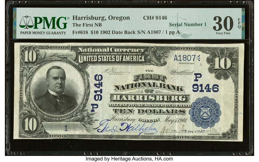 1902 $10  3rd Charter Period, 2nd Issue, Date Back (Fr. 618) thumbnail 11
