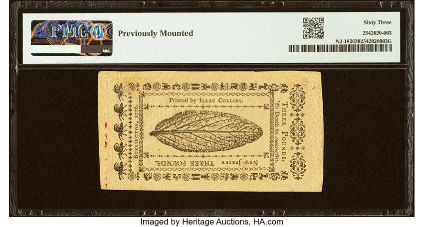 Mar 25, 1776 £3 New Jersey (Fr. NJ182) thumbnail 11