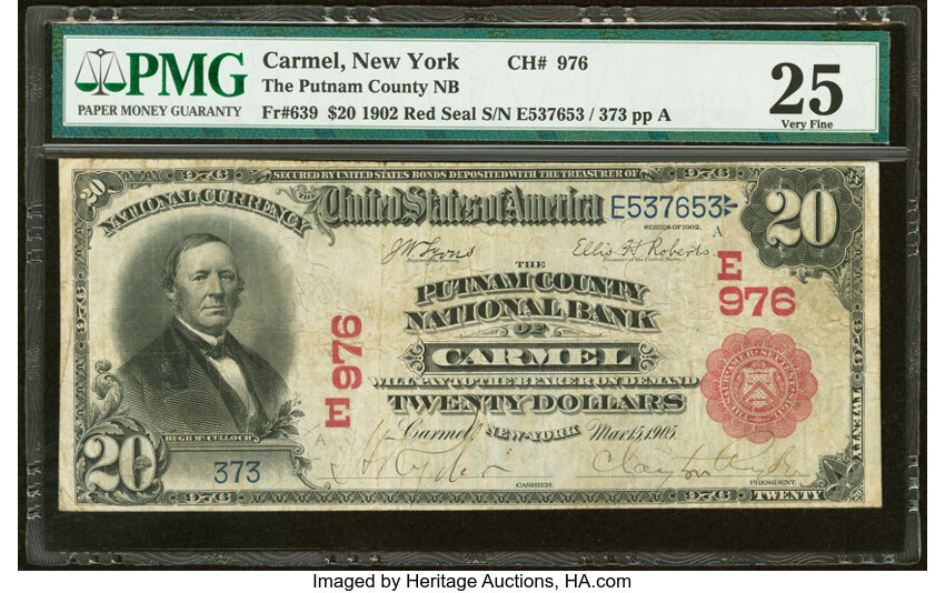 1902 $20  3rd Charter Period, 1st Issue, Red Seal (Fr. 639) thumbnail 6