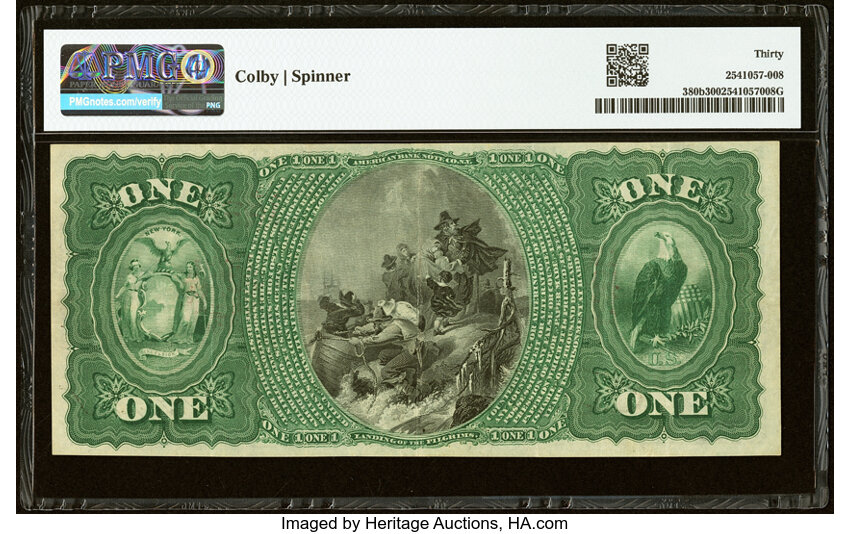 Original $1  1st Charter Period, Seal With Rays (Fr. 380b) thumbnail 19