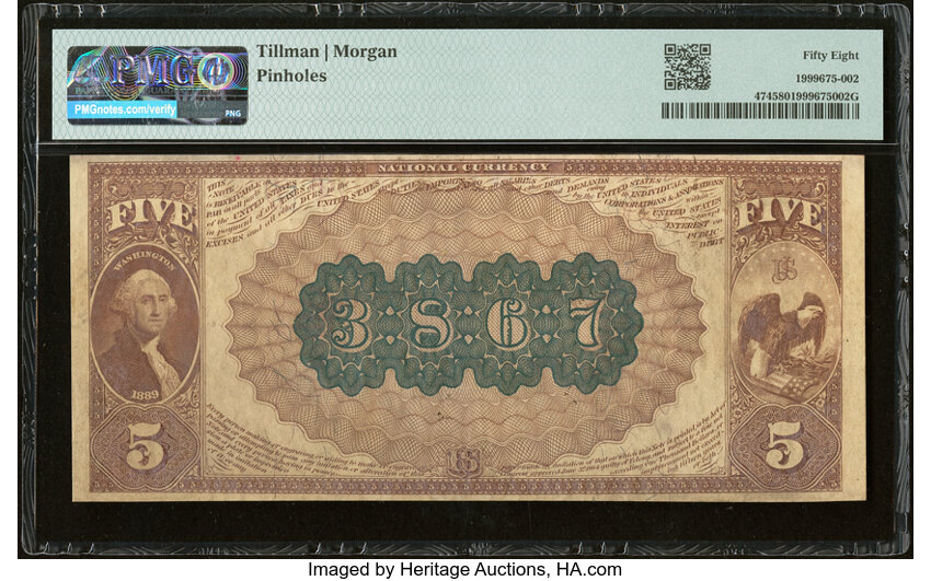 1882 $5  2nd Charter Period, 1st Issue, Brown Back (Fr. 474) thumbnail 20
