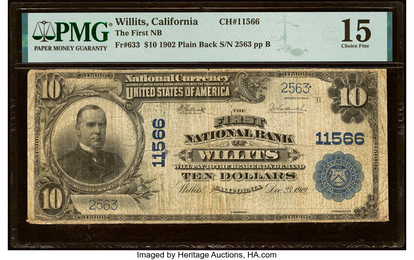 1902 $10  3rd Charter Period, 3rd Issue, Plain Back (Fr. 633) thumbnail 4