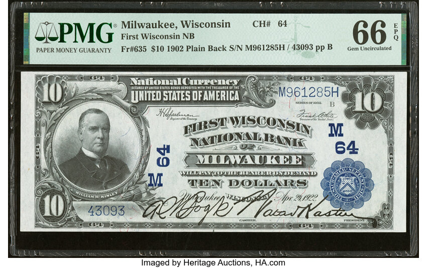 1902 $10  3rd Charter Period, 3rd Issue, Plain Back (Fr. 635) thumbnail 4
