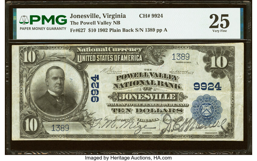 1902 $10  3rd Charter Period, 3rd Issue, Plain Back (Fr. 627) thumbnail 5