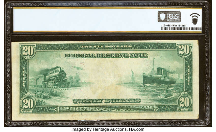 1914 $20  Blue Seal, St. Louis, Star Replacement (Fr. 992*) thumbnail 5