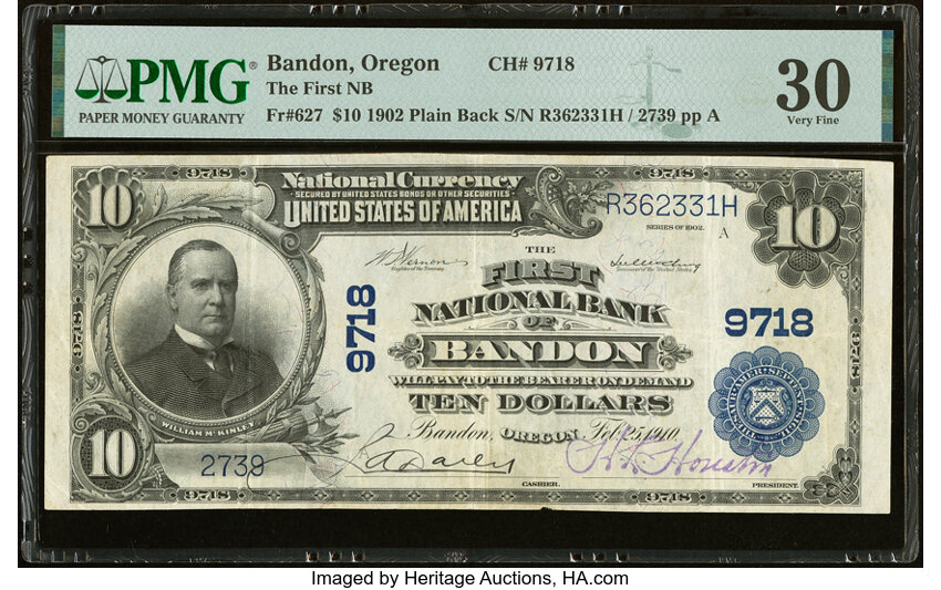 1902 $10  3rd Charter Period, 3rd Issue, Plain Back (Fr. 627) thumbnail 13
